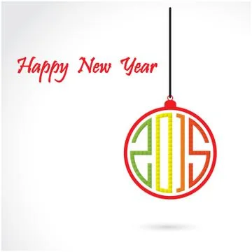 Happy new year 2015 creative greeting card Stock-Illustration