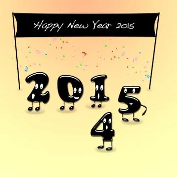 Happy new year 2015. Stock Illustration