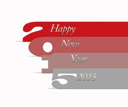 Happy new year 2015. Stock Illustration