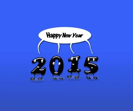 Happy new year 2015. Stock Illustration