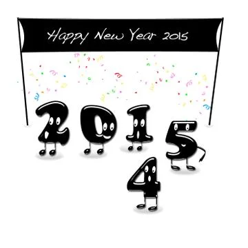 Happy new year 2015. Stock Illustration