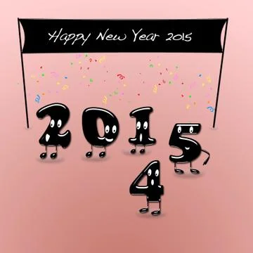 Happy new year 2015. Stock Illustration