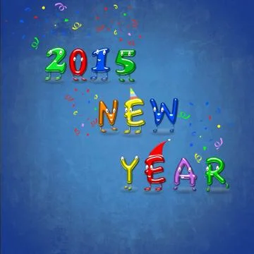 Happy new year 2015. Stock Illustration