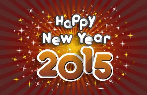 Happy New Year 2015 Illustrazione stock