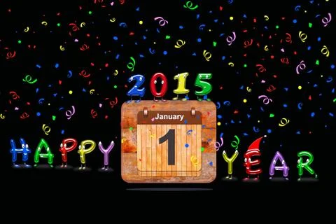 Happy new year 2015. Stock Illustration