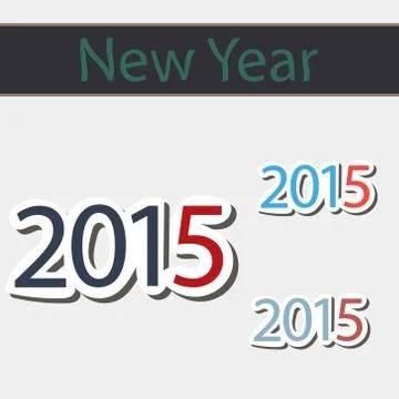 Happy New Year 2015. Stock Illustration