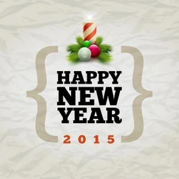 Happy New Year 2015 Stock-Illustration