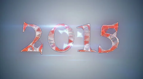 Happy new year 2015 network mesh Stock Footage 40943107