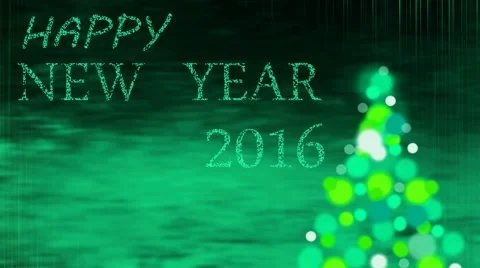 Happy New Year 2016  changes colors in throughout the spectrum, seamless loop Stock Footage 53266922