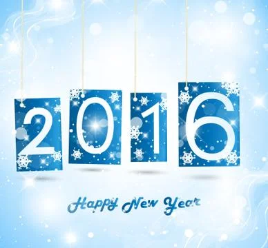 Happy New Year 2016 Stock Illustration