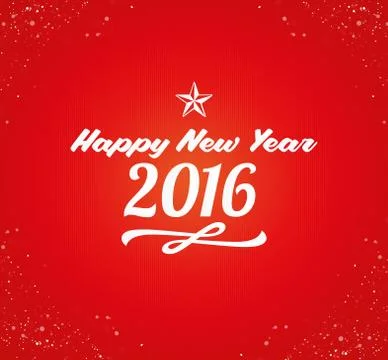 Happy New Year 2016 Stock Illustration