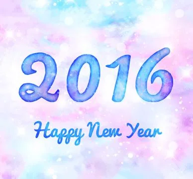 Happy New Year 2016 Stock Illustration