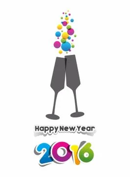 Happy new year 2016 Stock Illustration