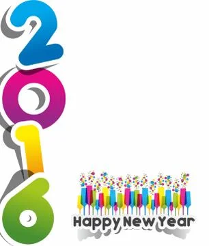 Happy new year 2016 Illustrazione stock