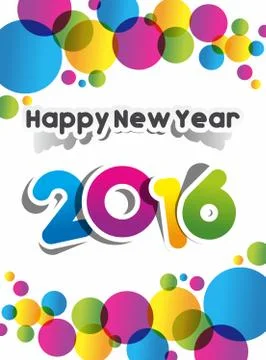 Happy new year 2016 Stock Illustration