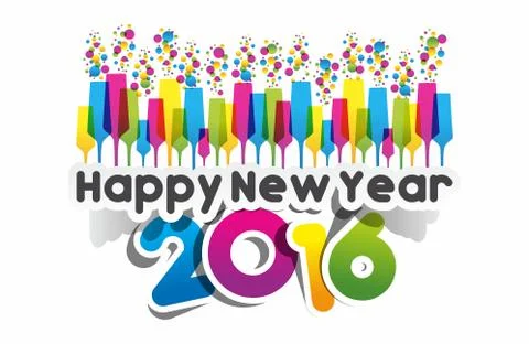 Happy new year 2016 Stock Illustration