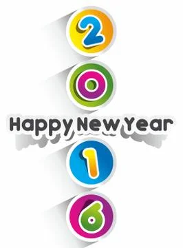 Happy new year 2016 Stock Illustration