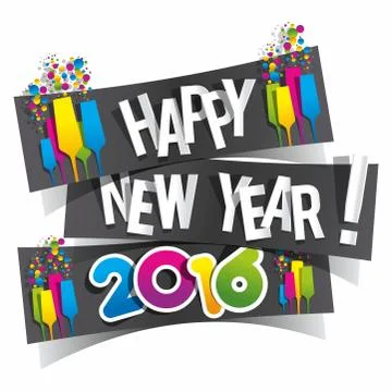 Happy new year 2016 Stock Illustration