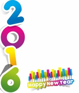 Happy new year 2016 Stock Illustration