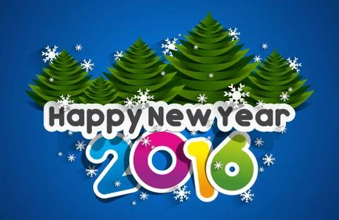 Happy new year 2016 Stock-Illustration