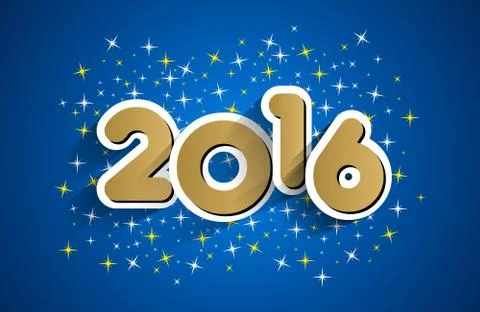 Happy new year 2016 Stock Illustration