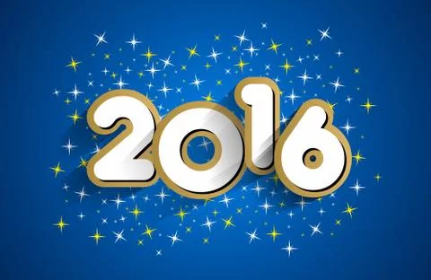 Happy new year 2016 Stock Illustration
