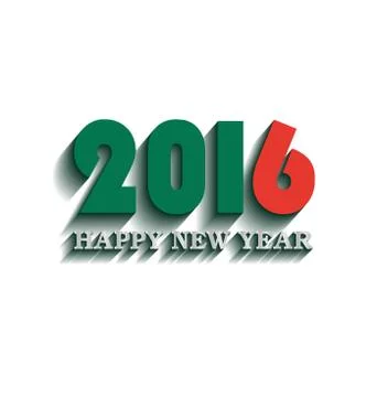Happy New Year 2016 Stock Illustration