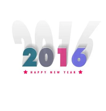 Happy New Year 2016 Stock Illustration