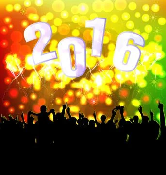 Happy New Year 2016 Stock Illustration