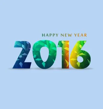 Happy New Year 2016 Illustrazione stock