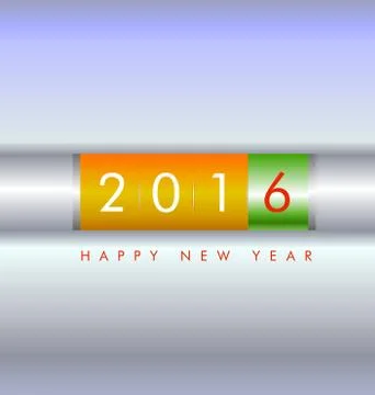 Happy New Year 2016 Illustrazione stock