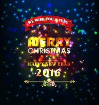 Happy New Year 2016 Stock Illustration