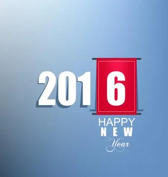Happy New Year 2016 Stock Illustration