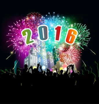 Happy New Year 2016 Illustrazione stock