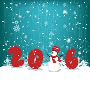 Happy New Year 2016 Stock Illustration