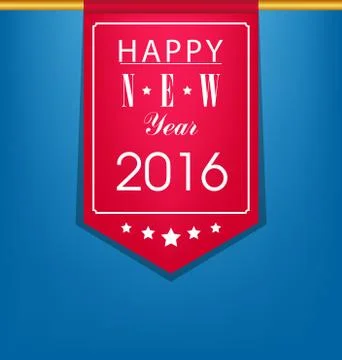 Happy New Year 2016 Stock Illustration