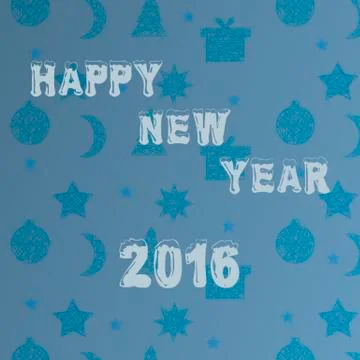Happy New Year - 2016 Stock Illustration