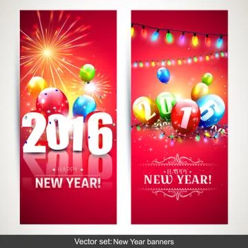 Happy New Year 2016 Stock Illustration