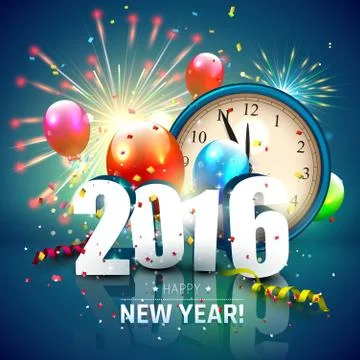 Happy New Year 2016 Illustrazione stock