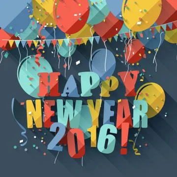 Happy New Year 2016 Stock-Illustration