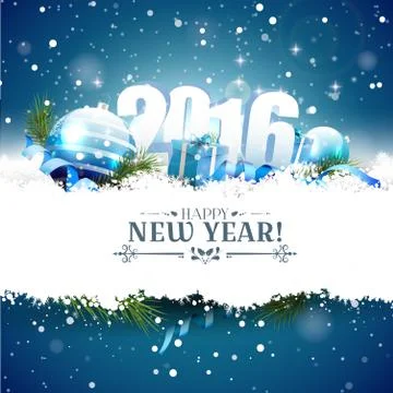 Happy New Year 2016 Stock Illustration