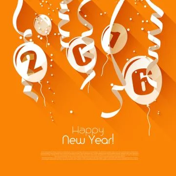 Happy New Year 2016 Stock Illustration