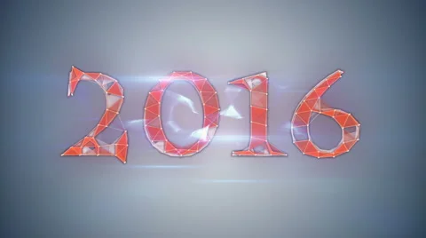 Happy new year 2016 network mesh Stock Footage 54649983