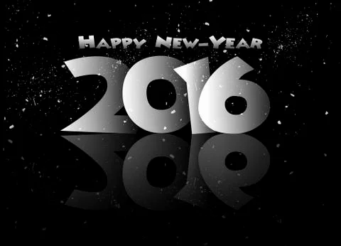 Happy new year 2016 resolutions Stock Illustration