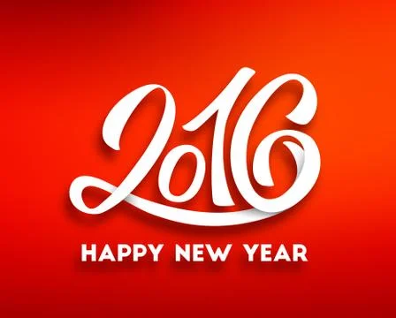 Happy New Year 2016 vector greeting card Stock Illustration