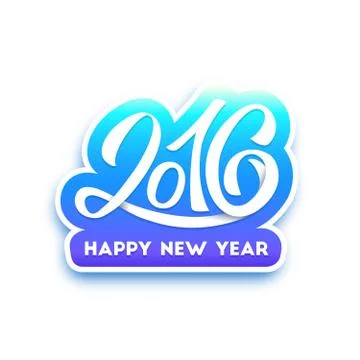 Happy New Year 2016 vector greeting card Stock Illustration