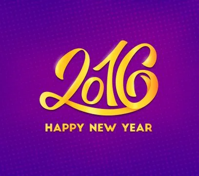 Happy New Year 2016 vector greeting card Stock Illustration