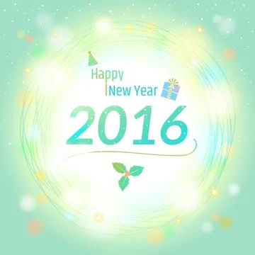 Happy new year 2016 vector illustration Stock Illustration