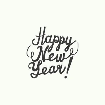 Happy New Year 2016 Vector illustration with hand lettering Stock Illustration
