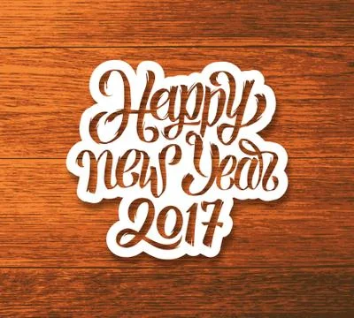 Happy New Year 2016 vector greeting card Stock Illustration
